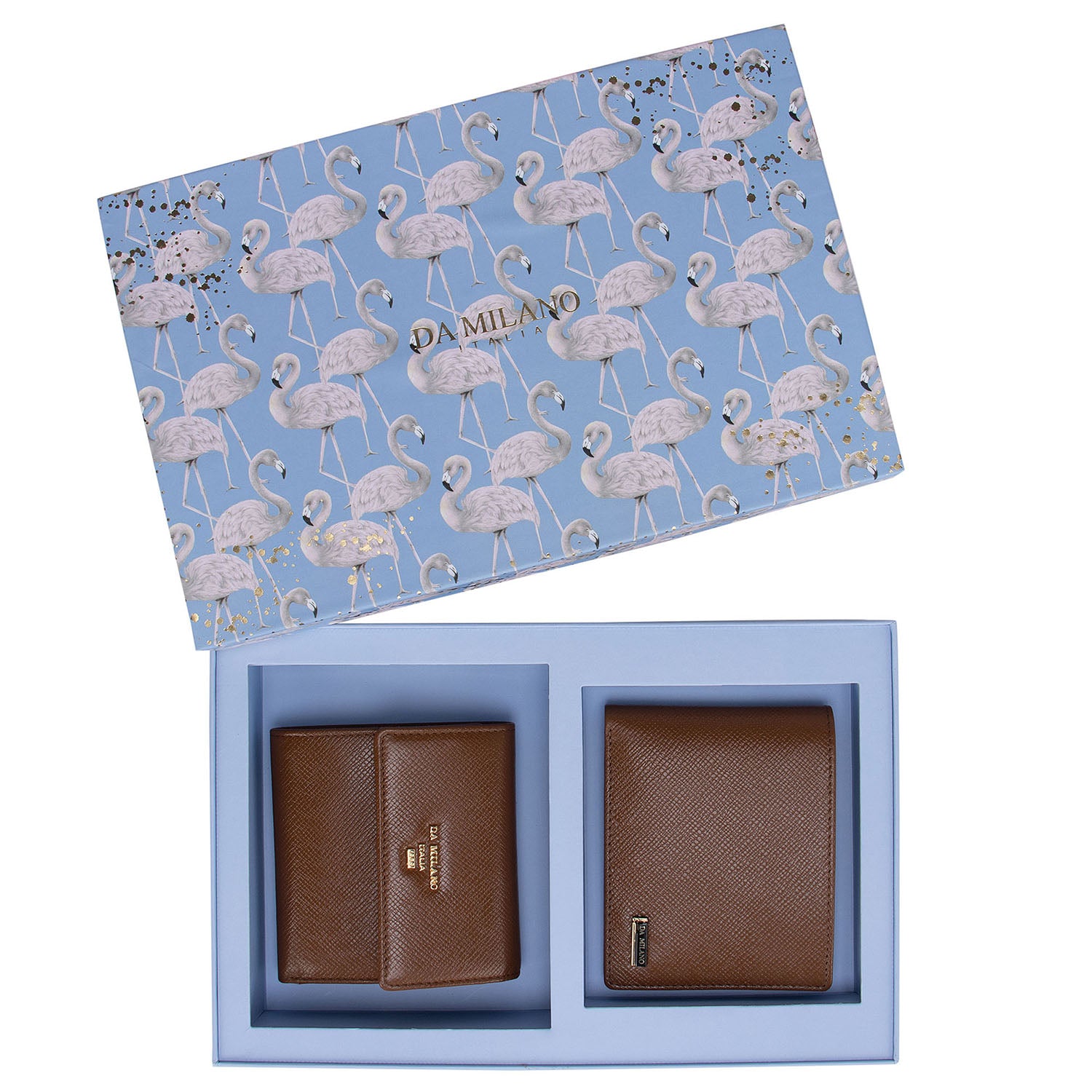 Da Milano Franzy Monogram Leather Card Case - Lamb & Turtle