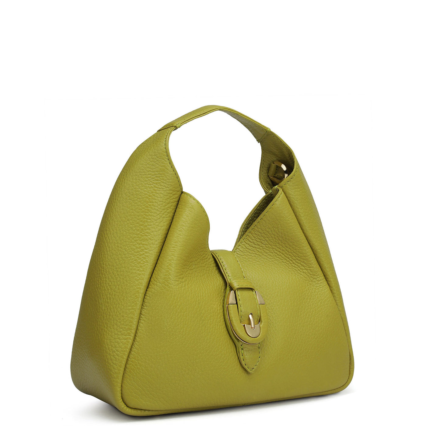 Small Wax Leather Satchel - Green Tea