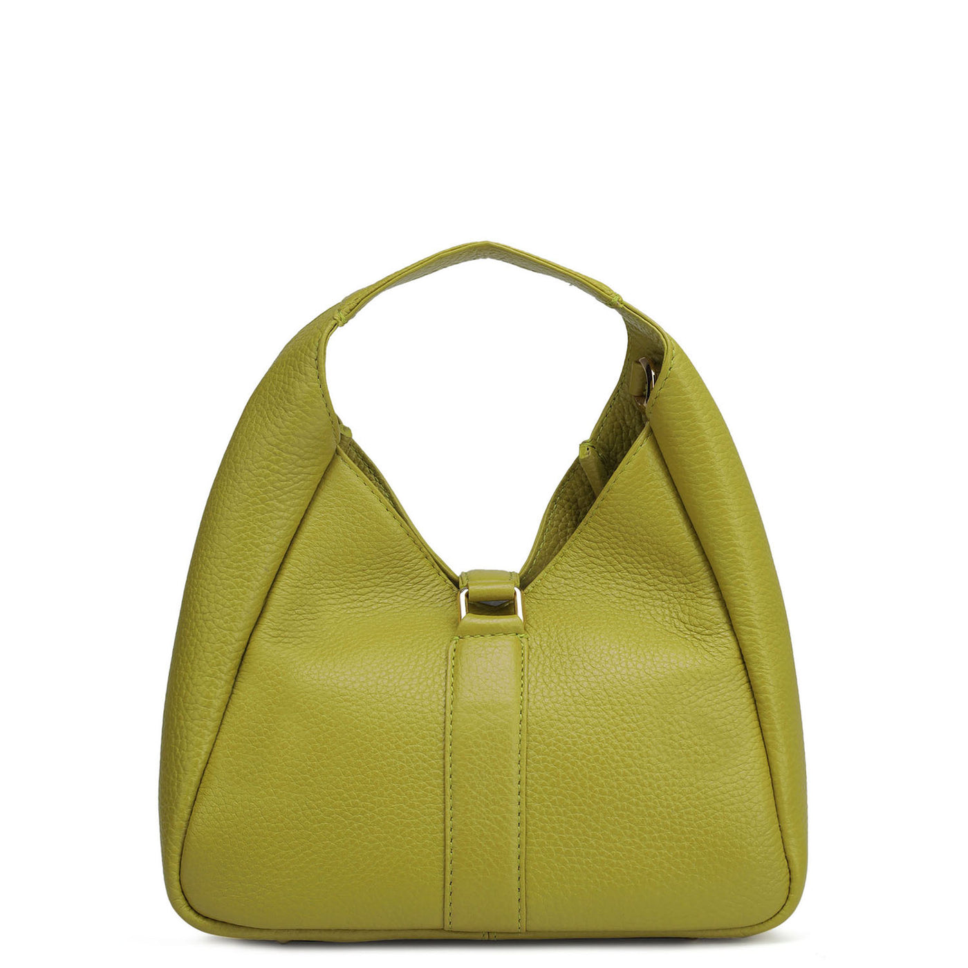 Small Wax Leather Satchel - Green Tea