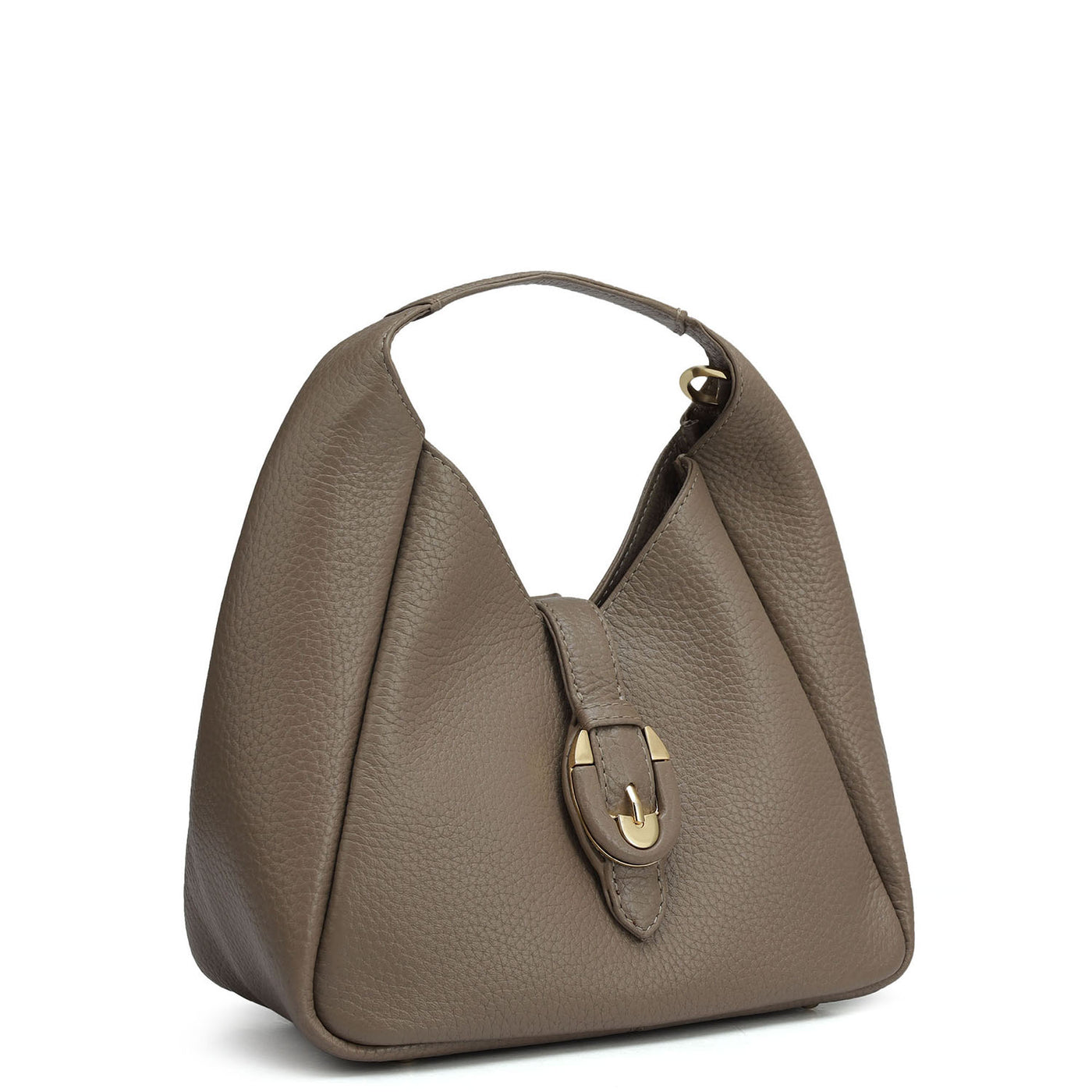 Small Wax Leather Satchel - Greyish Taupe