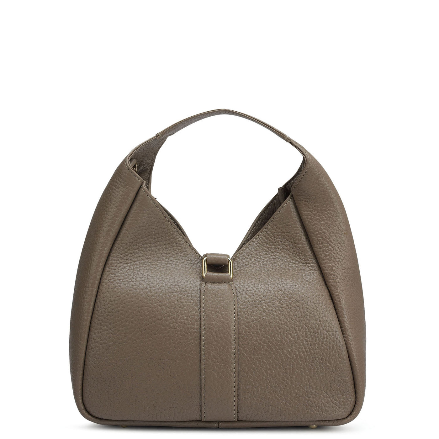 Small Wax Leather Satchel - Greyish Taupe