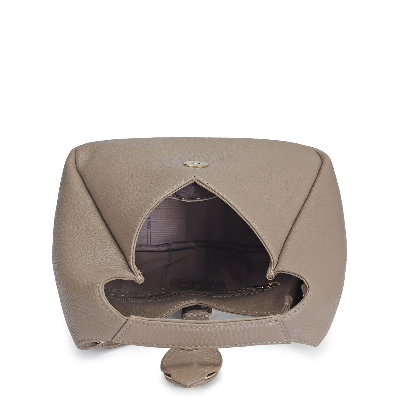 Small Wax Leather Satchel - Greyish Taupe