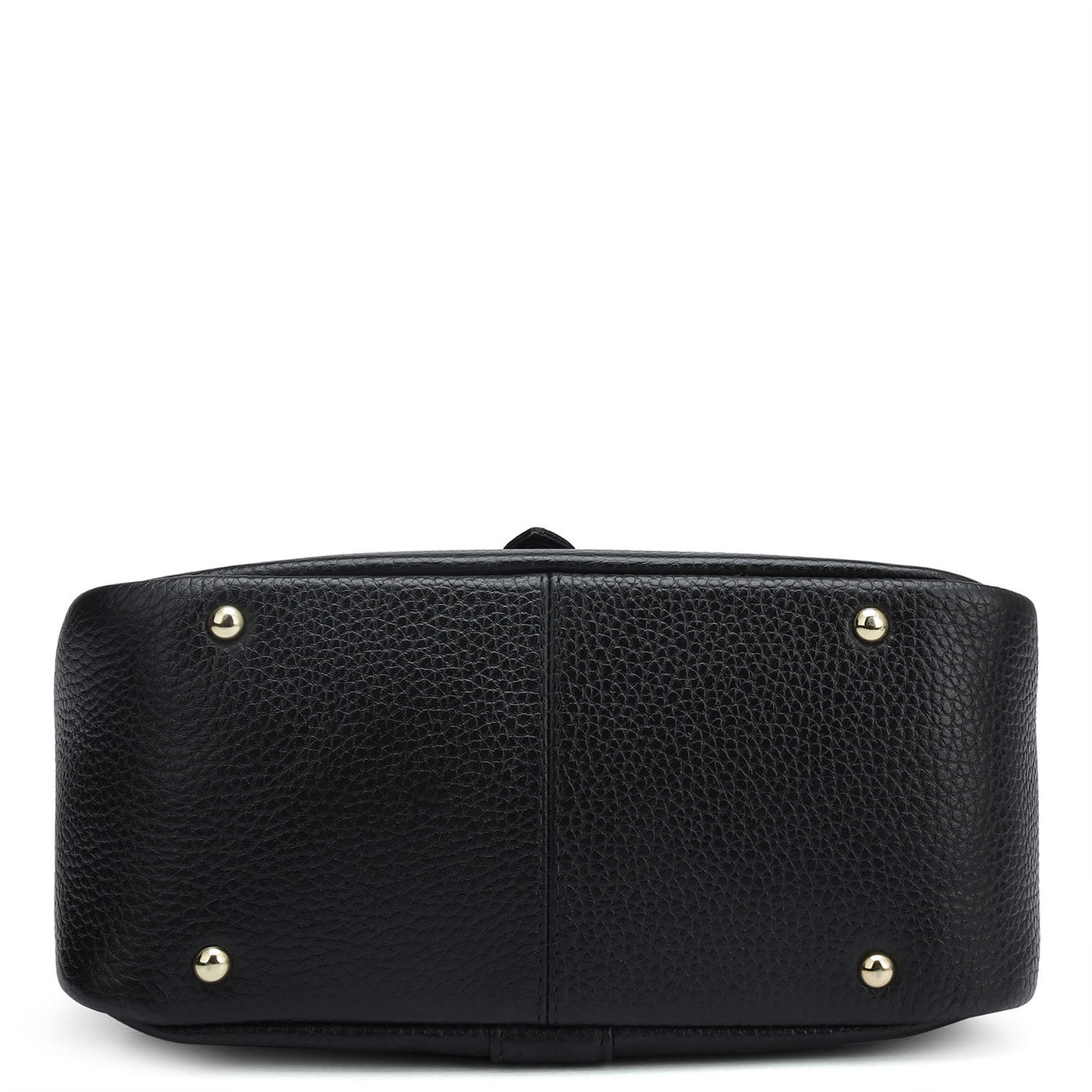 Small Wax Leather Satchel - Black