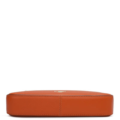 Small Franzy Leather Baguette - Pumpkin