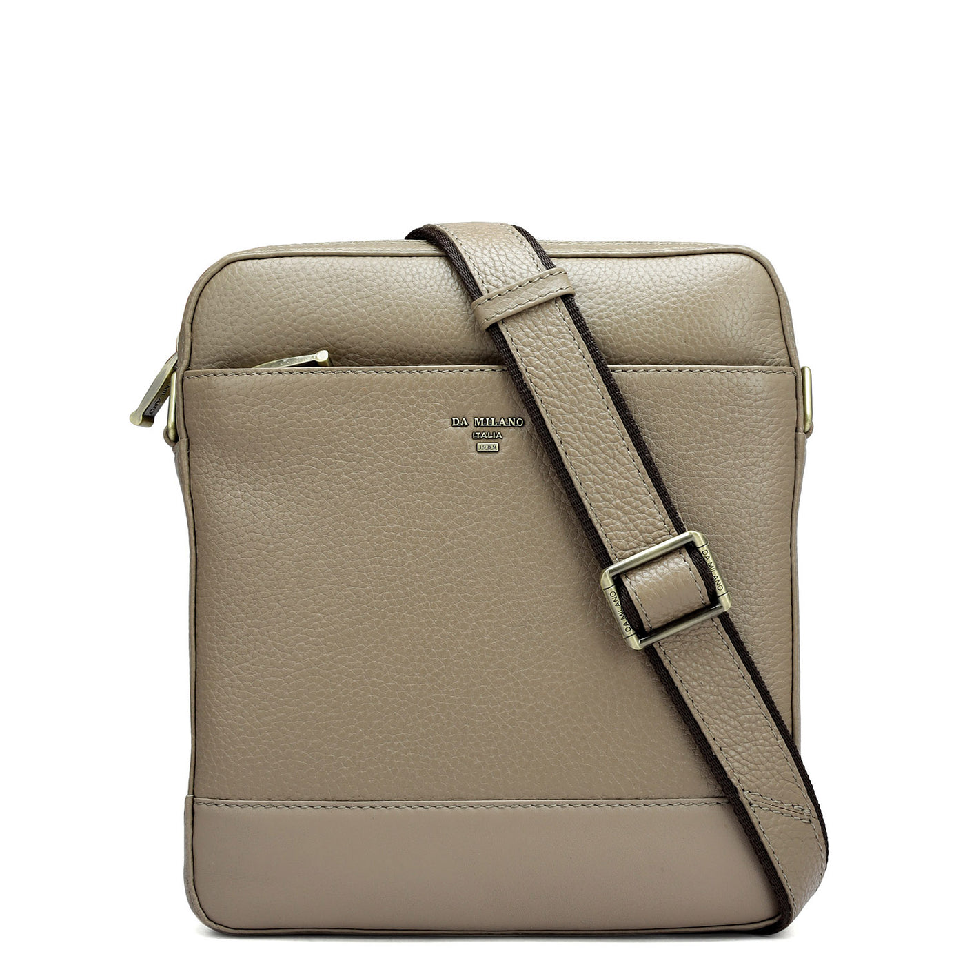 Wax Leather Men Sling - Greyish Taupe