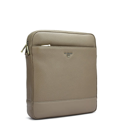 Wax Leather Men Sling - Greyish Taupe