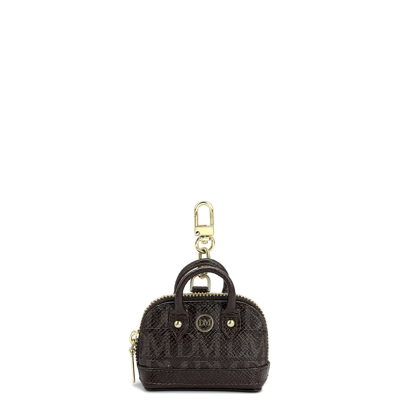 Monogram Franzy Leather Bag Hanging - Chocolate