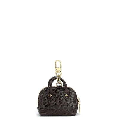 Monogram Franzy Leather Bag Hanging - Chocolate