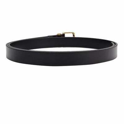 Formal Plain Leather Ladies Belt - Black