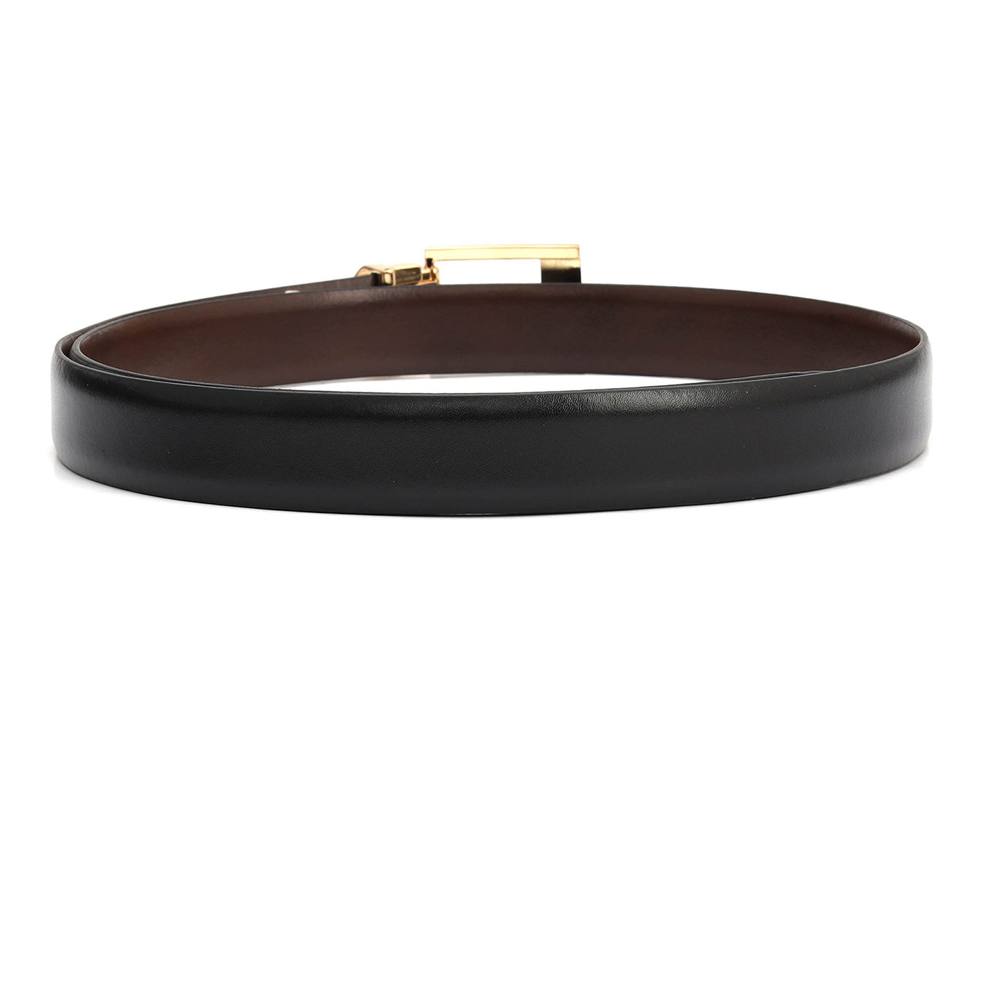 Formal Plain Leather Ladies Belt - Black & Brown