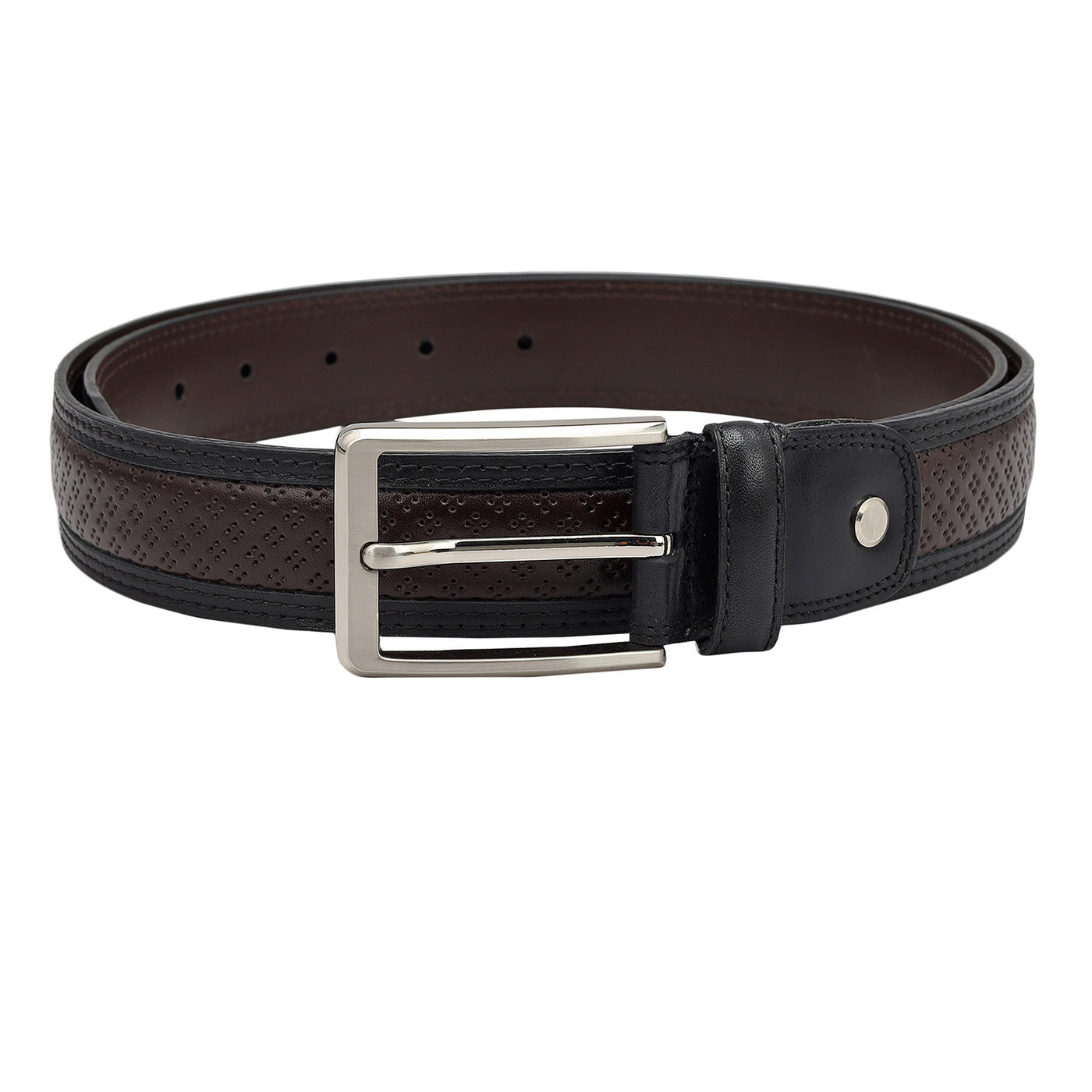 Casual Pun Leather Mens Belt - Brown