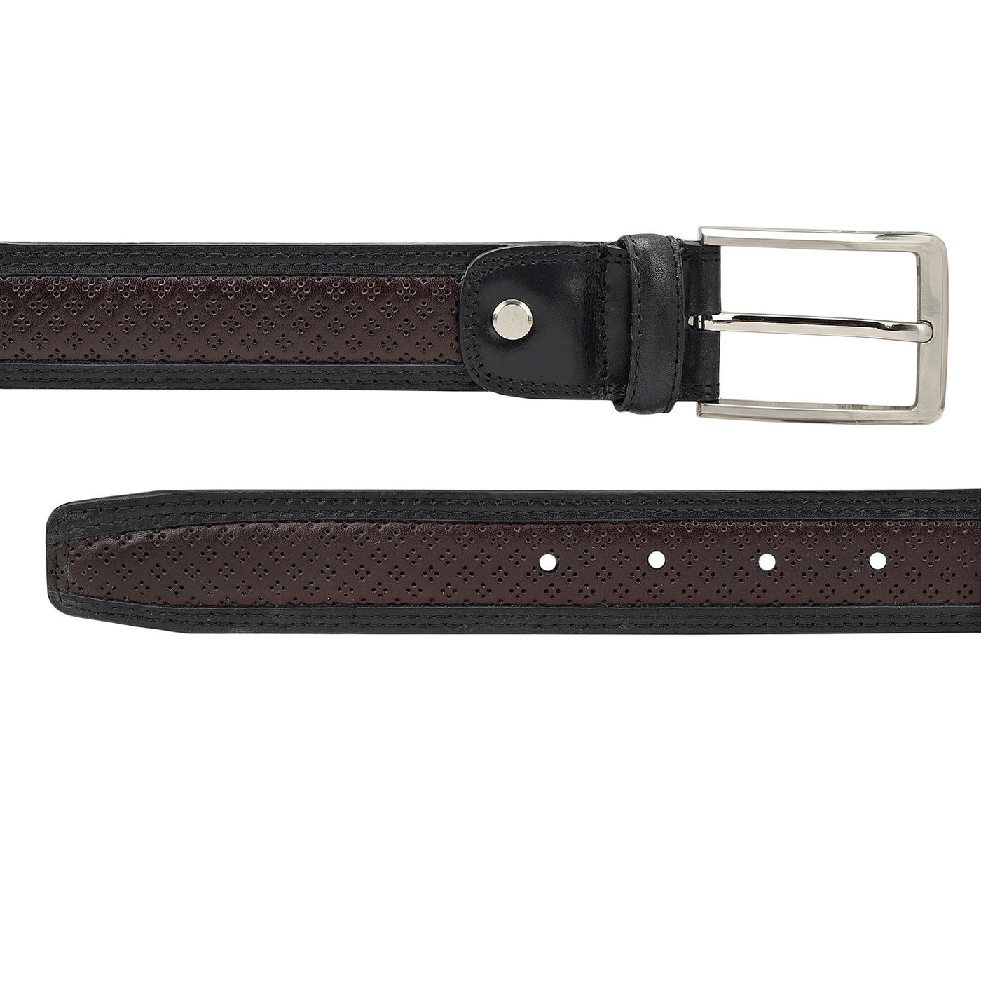 Casual Pun Leather Mens Belt - Brown