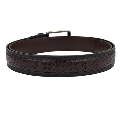 Casual Pun Leather Mens Belt - Brown