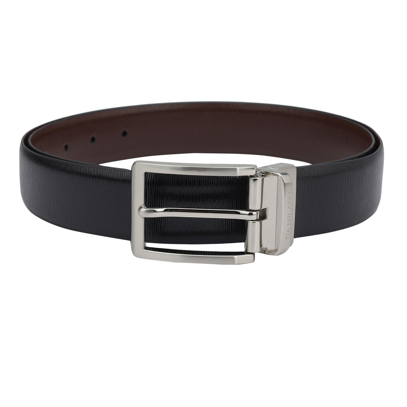 Formal Aztec Leather Mens Belt - Black & Brown