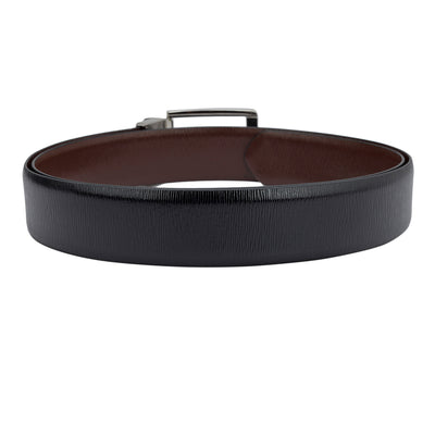 Formal Aztec Leather Mens Belt - Black & Brown