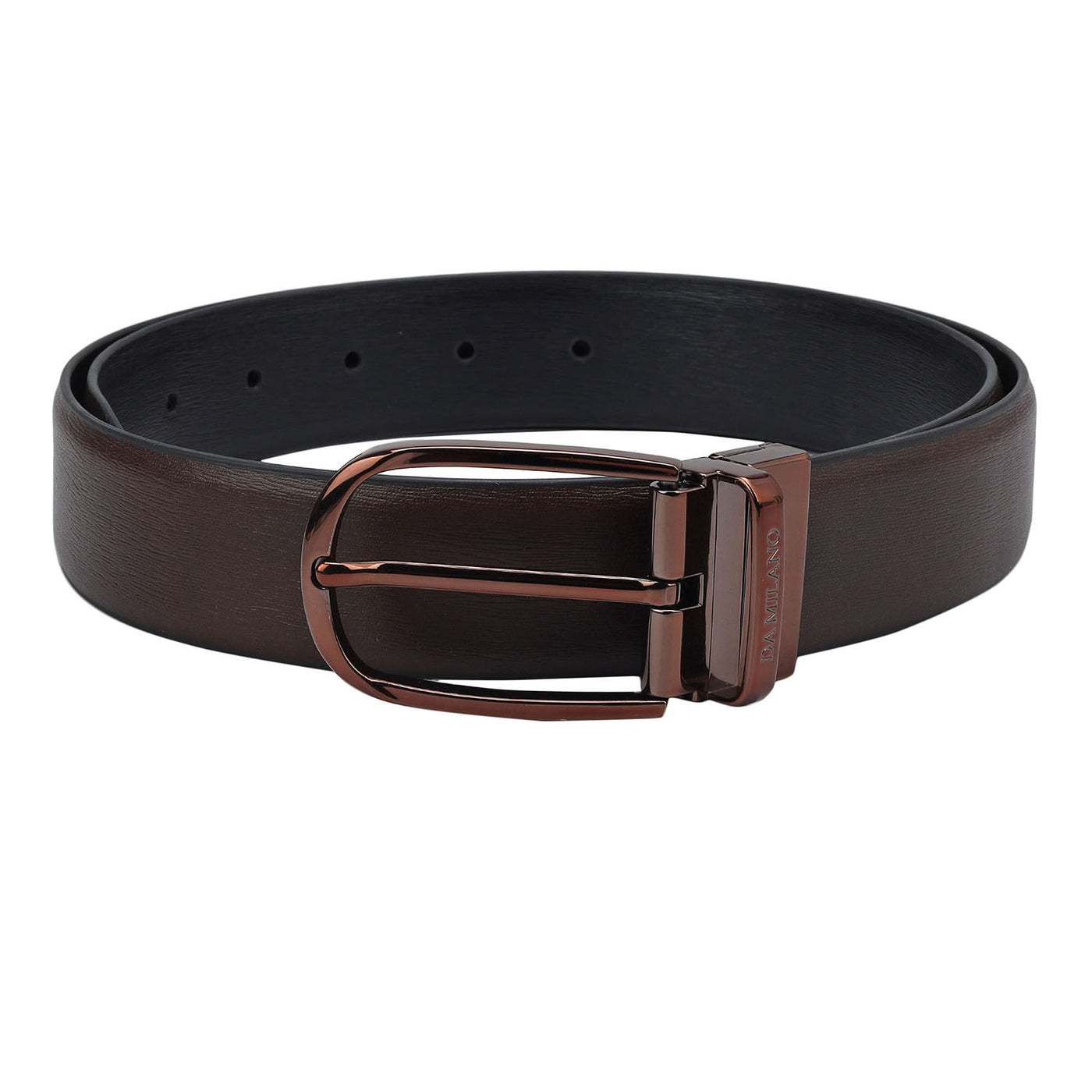 Casual Aztec Leather Mens Belt - Brown & Black