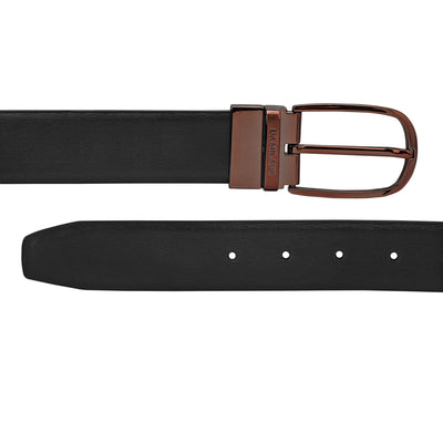 Casual Aztec Leather Mens Belt - Brown & Black