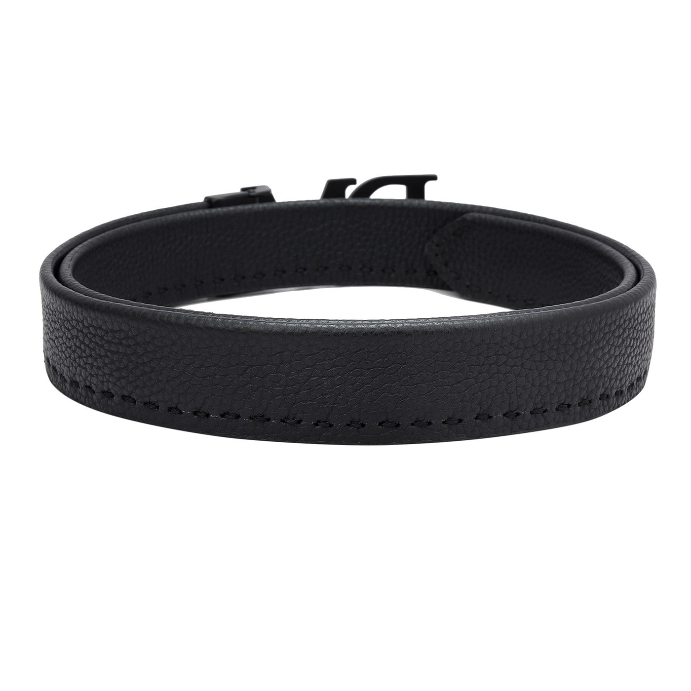 Casual Wax Leather Mens Belt - Black