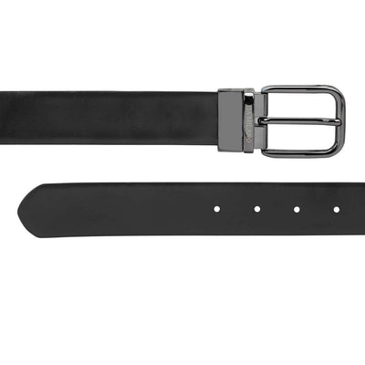 Casual Plain Leather Mens Belt - Black & Brown