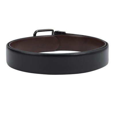 Casual Plain Leather Mens Belt - Black & Brown