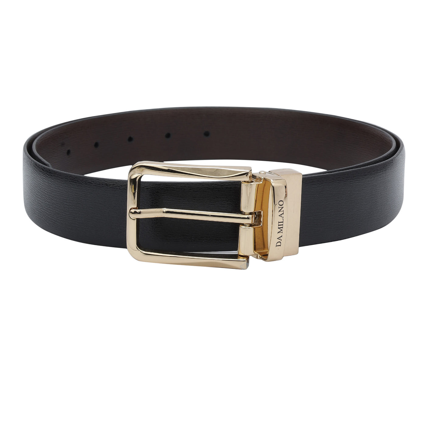 Formal Aztec Leather Mens Belt - Black & Brown