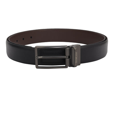 Formal Fish Leather Mens Belt - Black & Brown