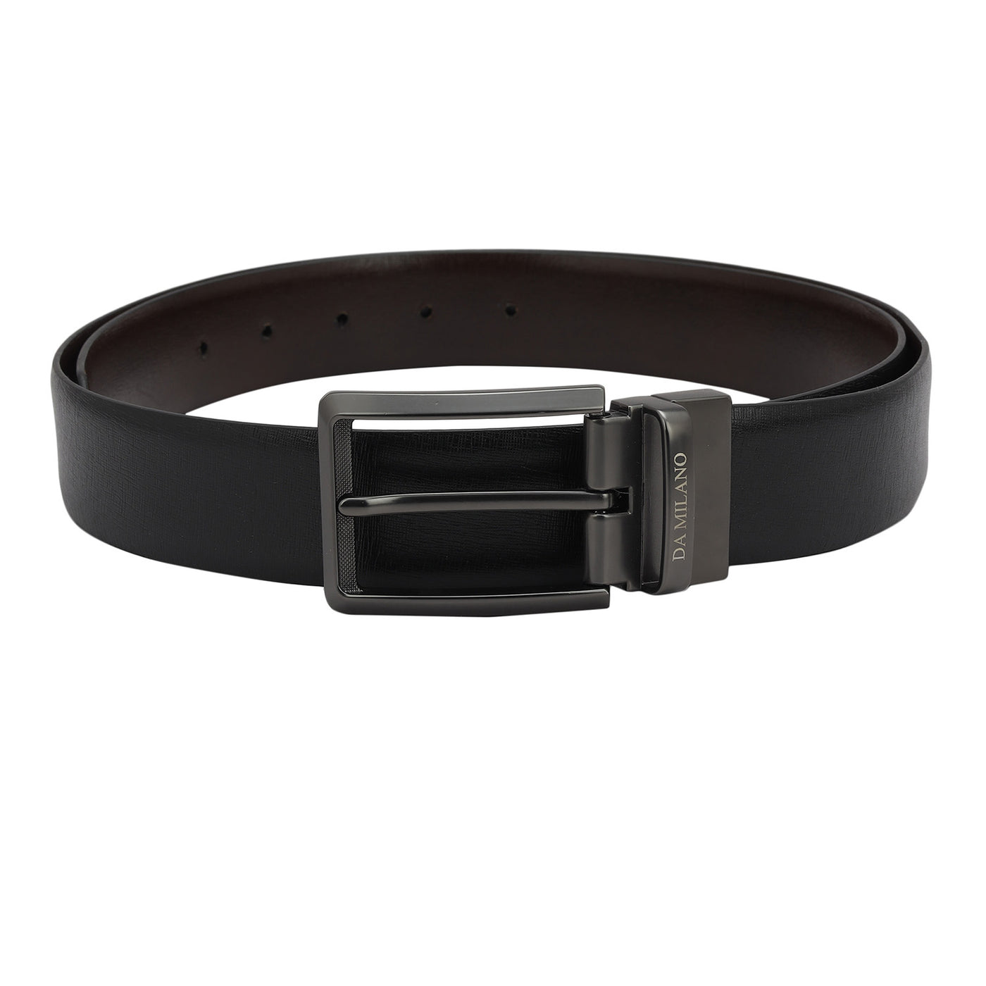 Formal Aztec Leather Mens Belt - Black