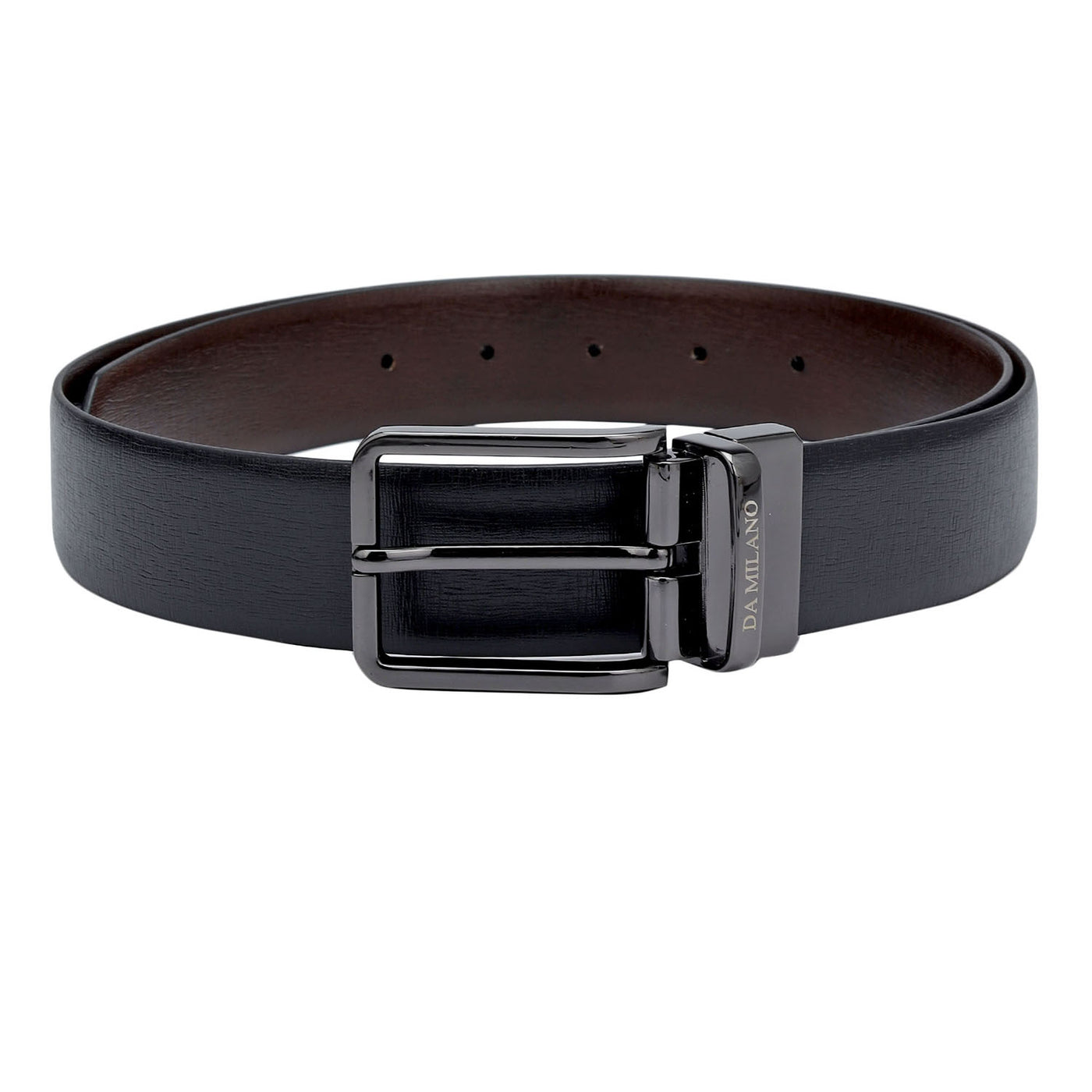 Formal Aztec Leather Mens Belt - Black & Brown