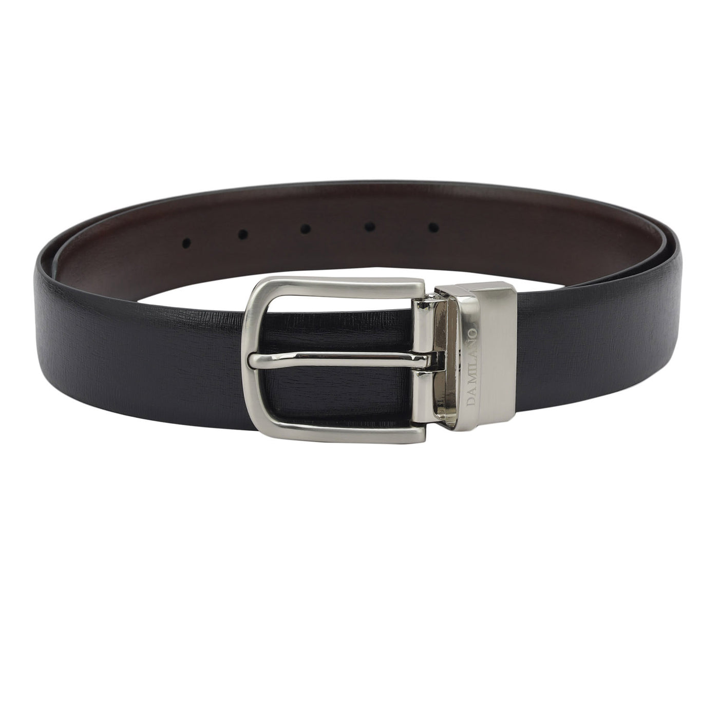 Formal Aztec Leather Mens Belt - Black & Brown