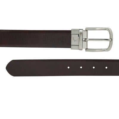 Formal Aztec Leather Mens Belt - Black & Brown