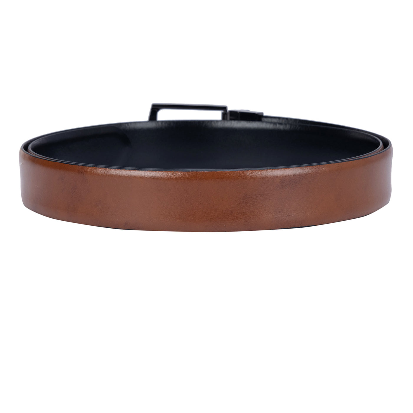 Formal Plain Leather Mens Belt- Cognac