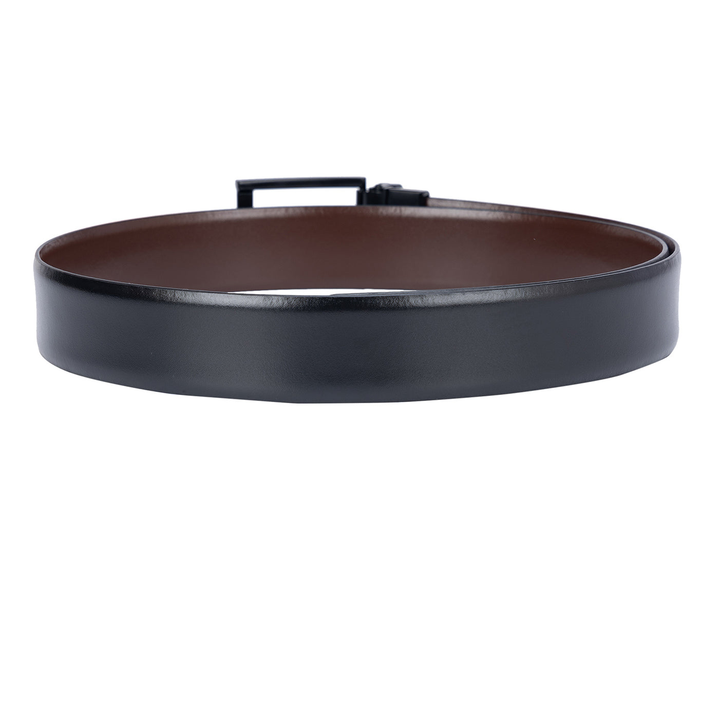 Semi Formal Plain Leather Reversible Mens Belt - Black & Brown