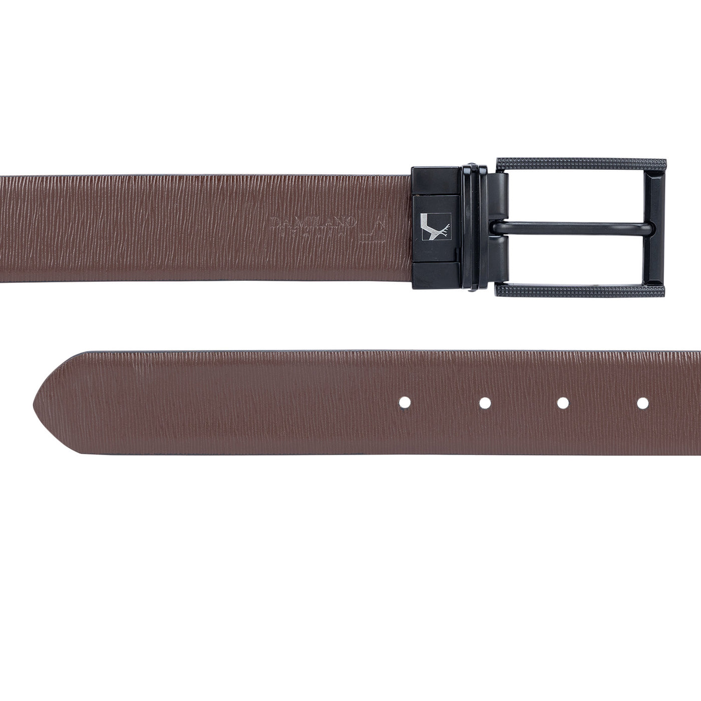 Formal Aztec Leather Mens Belt - Black & Brown