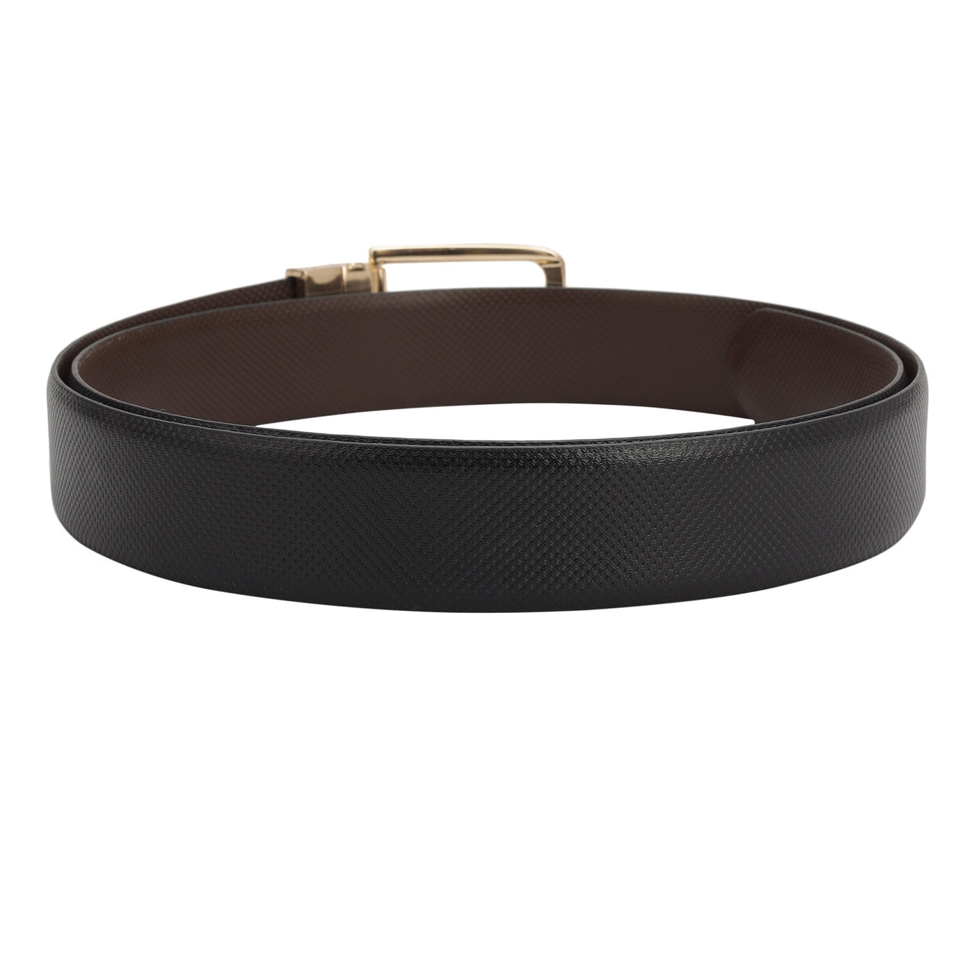 Formal Fish Leather Mens Belt - Black & Brown