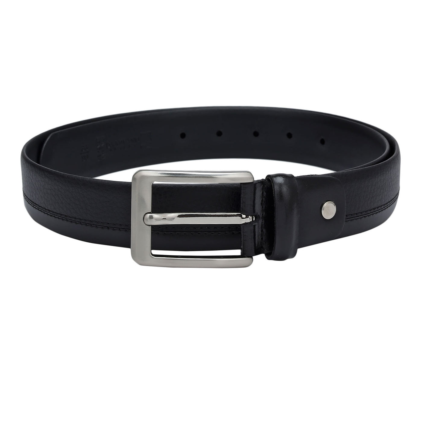 Formal Wax Plain Leather Mens Belt - Black