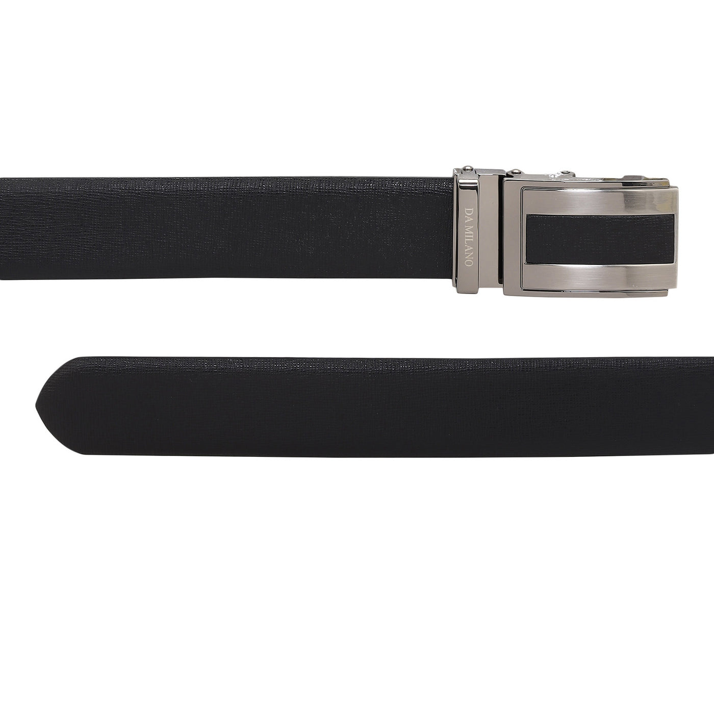 Formal Saffiano Leather Mens Belt - Black