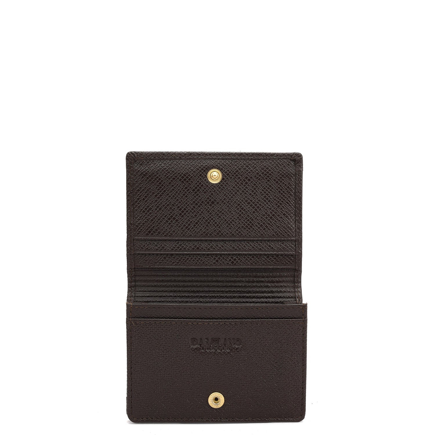 5 Slots Leather Card Case - Chocolate