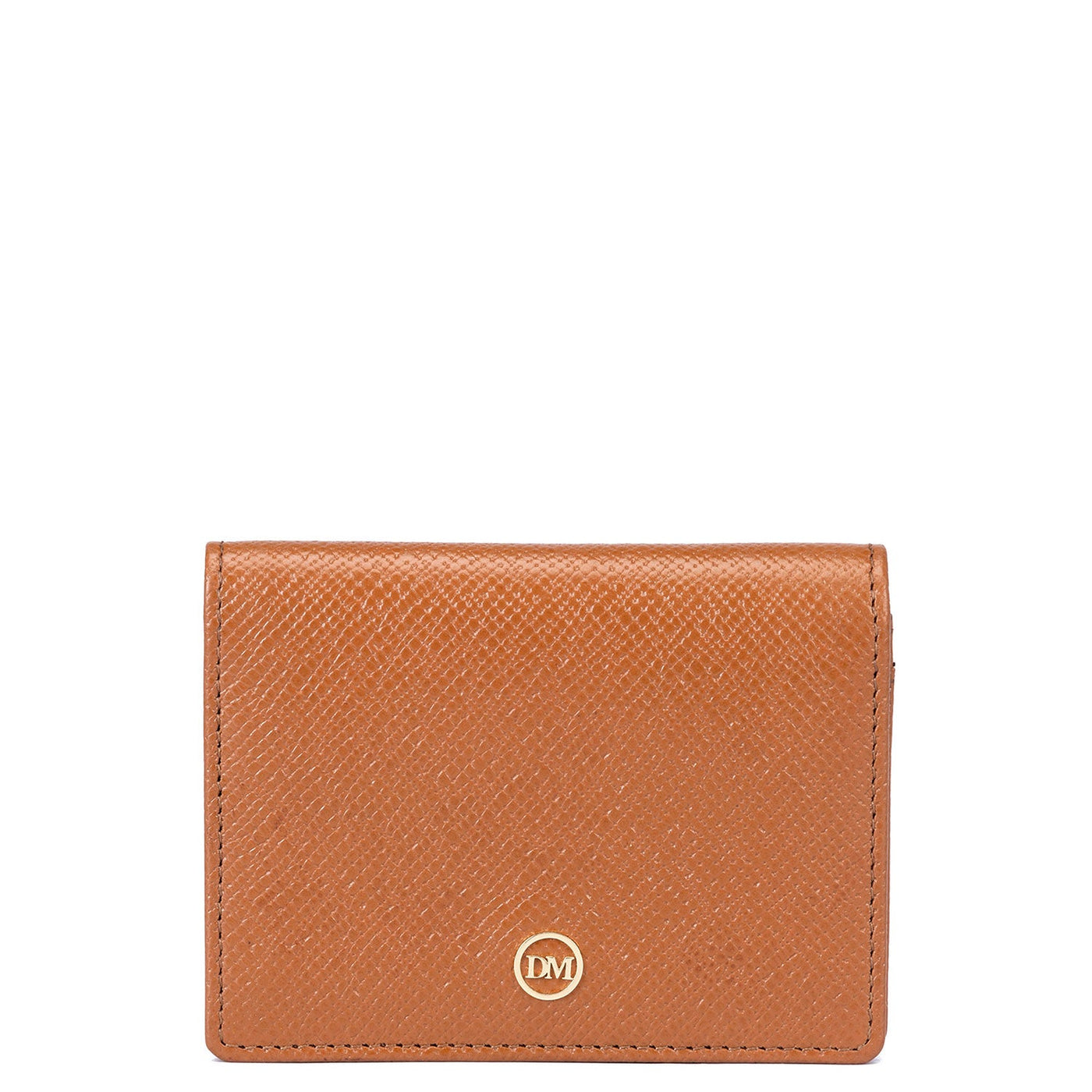 5 Slots Leather Card Case - Cognac