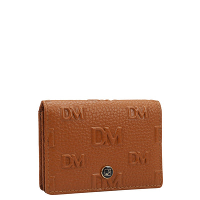 6 Slots Leather Card Case - Orange