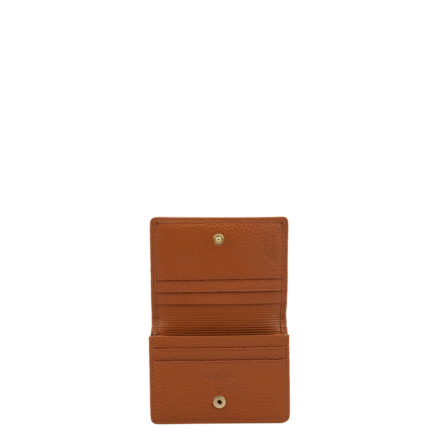 6 Slots Leather Card Case - Orange