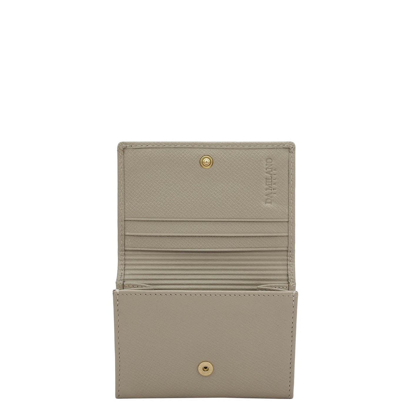 4 Slots Leather Card Case - Chalk