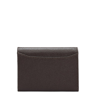 4 Slots Leather Card Case - Chocolate