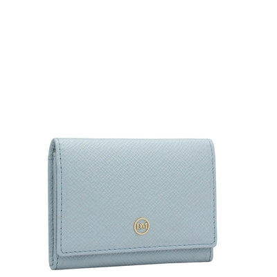 4 Slots Leather Card Case - Cloud Blue