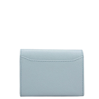 4 Slots Leather Card Case - Cloud Blue