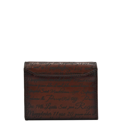 4 Slots Leather Card Case - Cognac