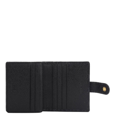 11 Slots Leather Card Case - Black