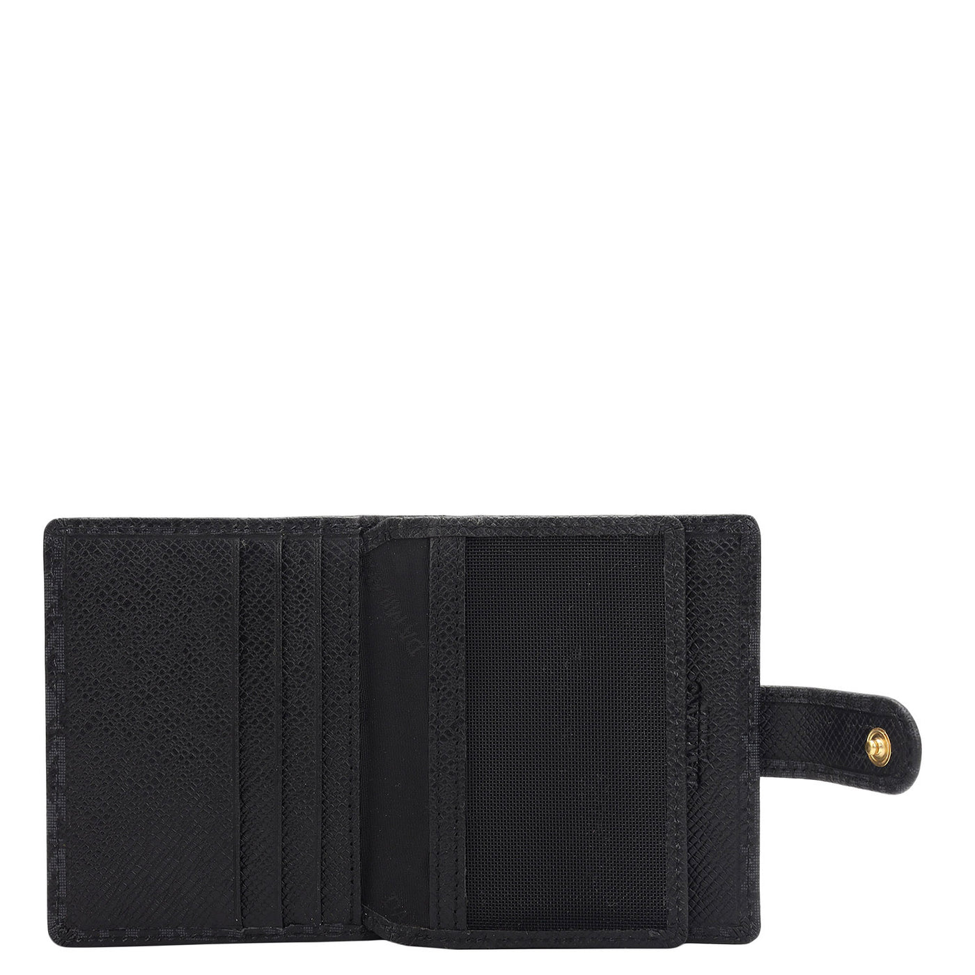 11 Slots Leather Card Case - Black