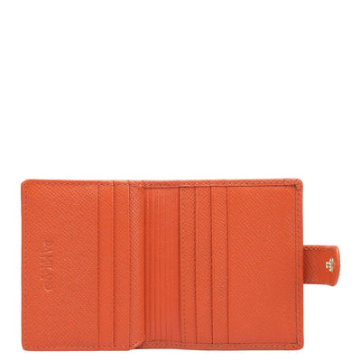 12 Slots Leather Card Case - Pumpkin