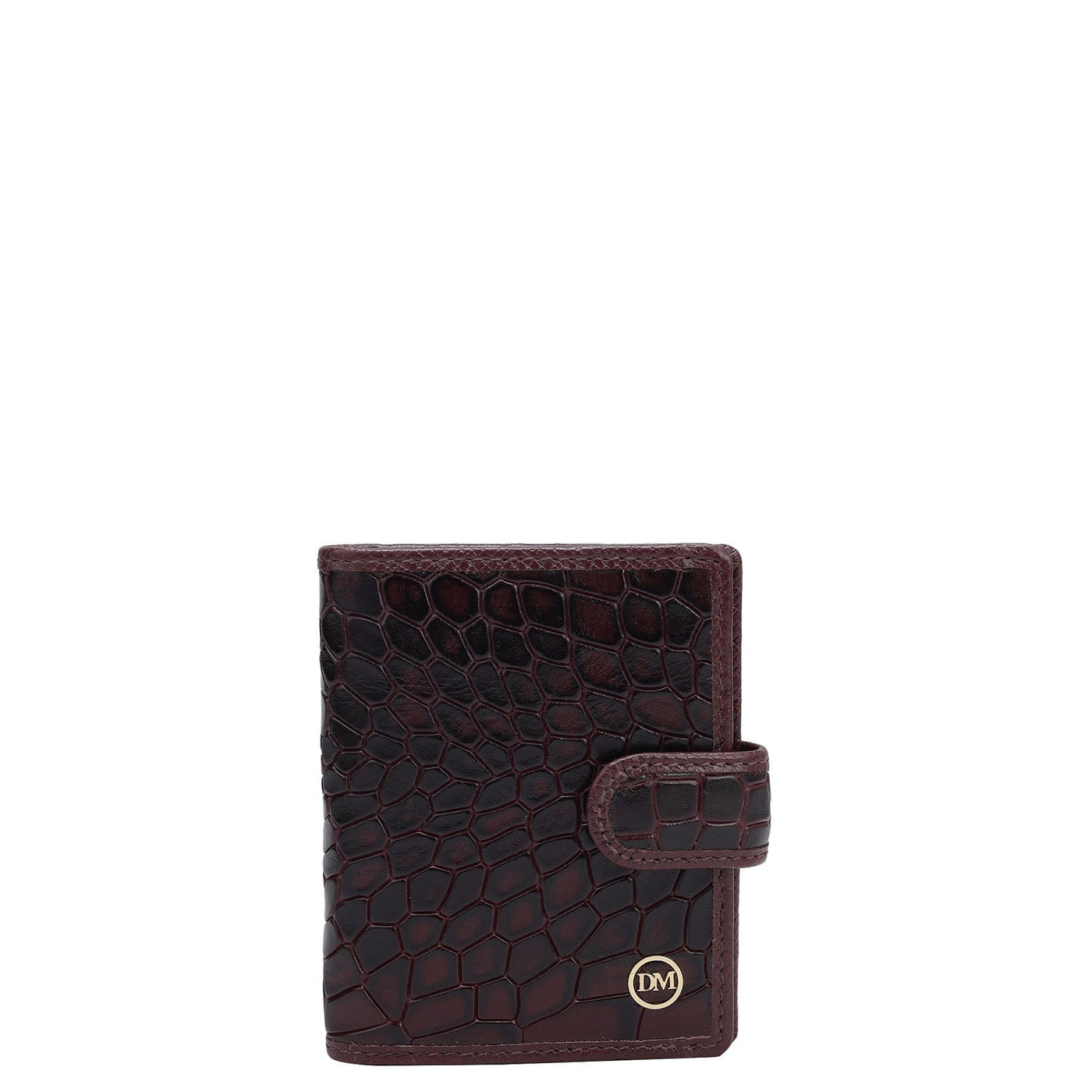 12 Slots Leather Card Case - Wine