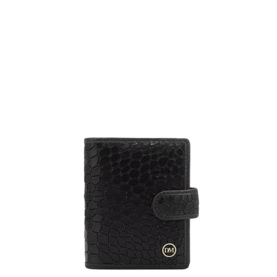 Multi Slots Leather Card Case - Black